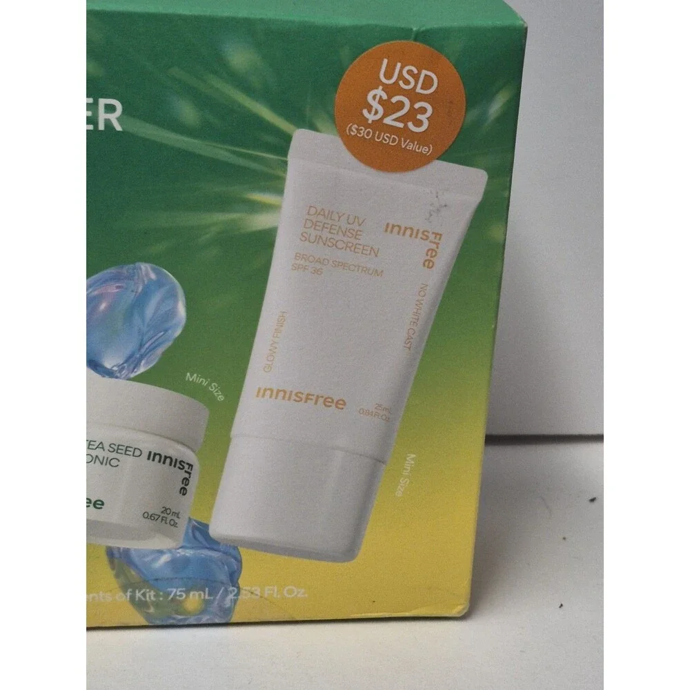 Innisfree Best Seller Mini Set Trio Hyaluronic Serum Cream Sunscreen New